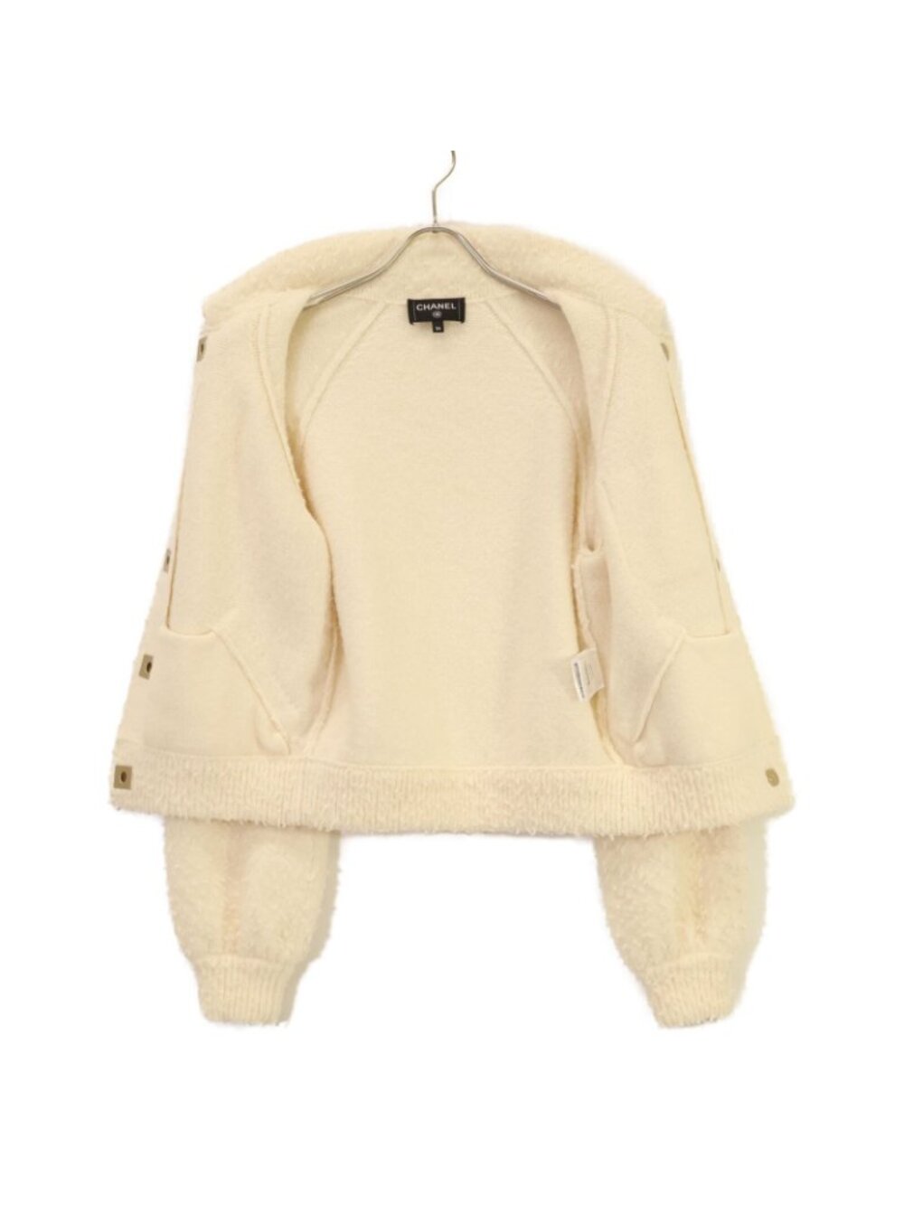 Chanel CC Logo Turnlock Alpaca Knit Jacket 34 - Picture 4 of 11